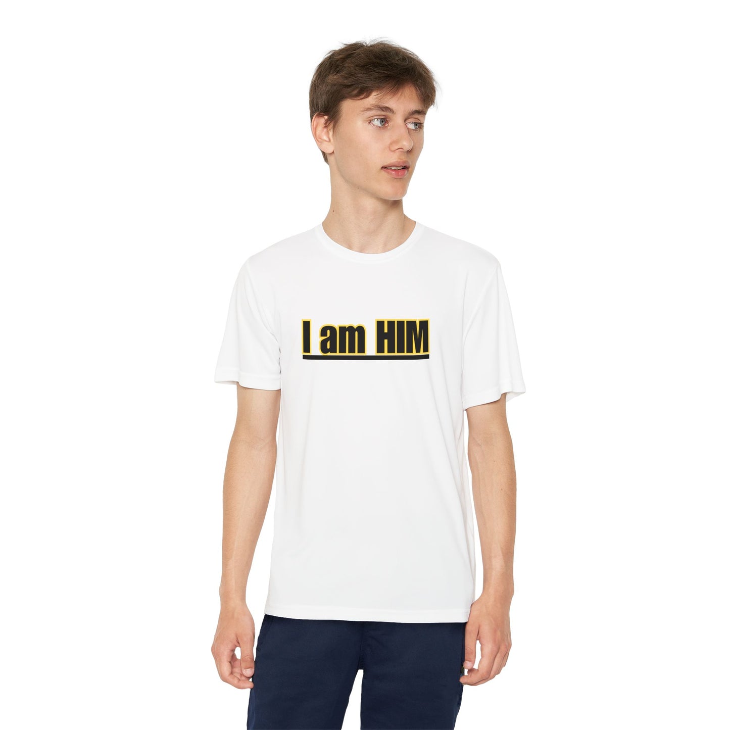 'I am HIM' with Bold Graphic Design
