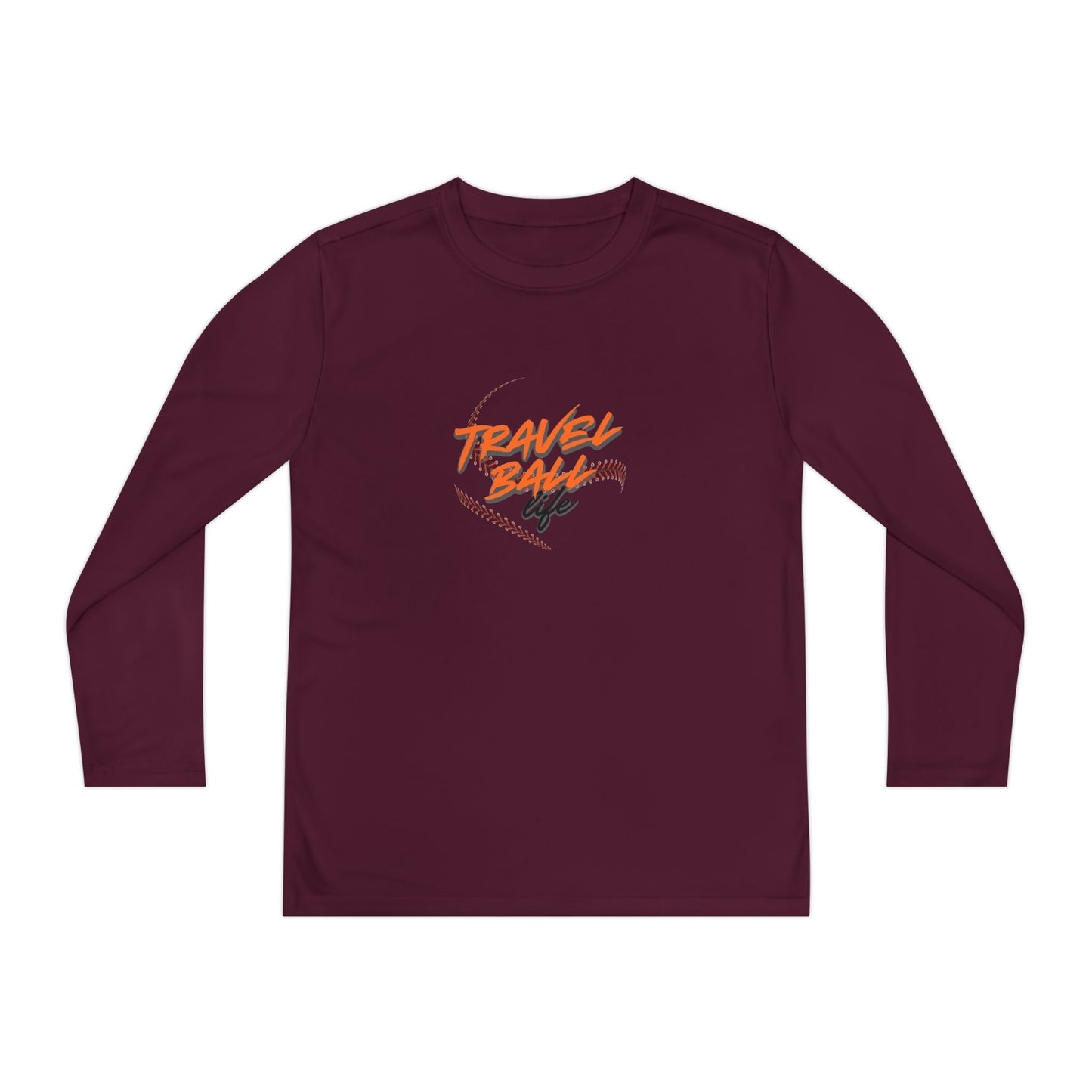 Travel Ball life long sleeve kids tee