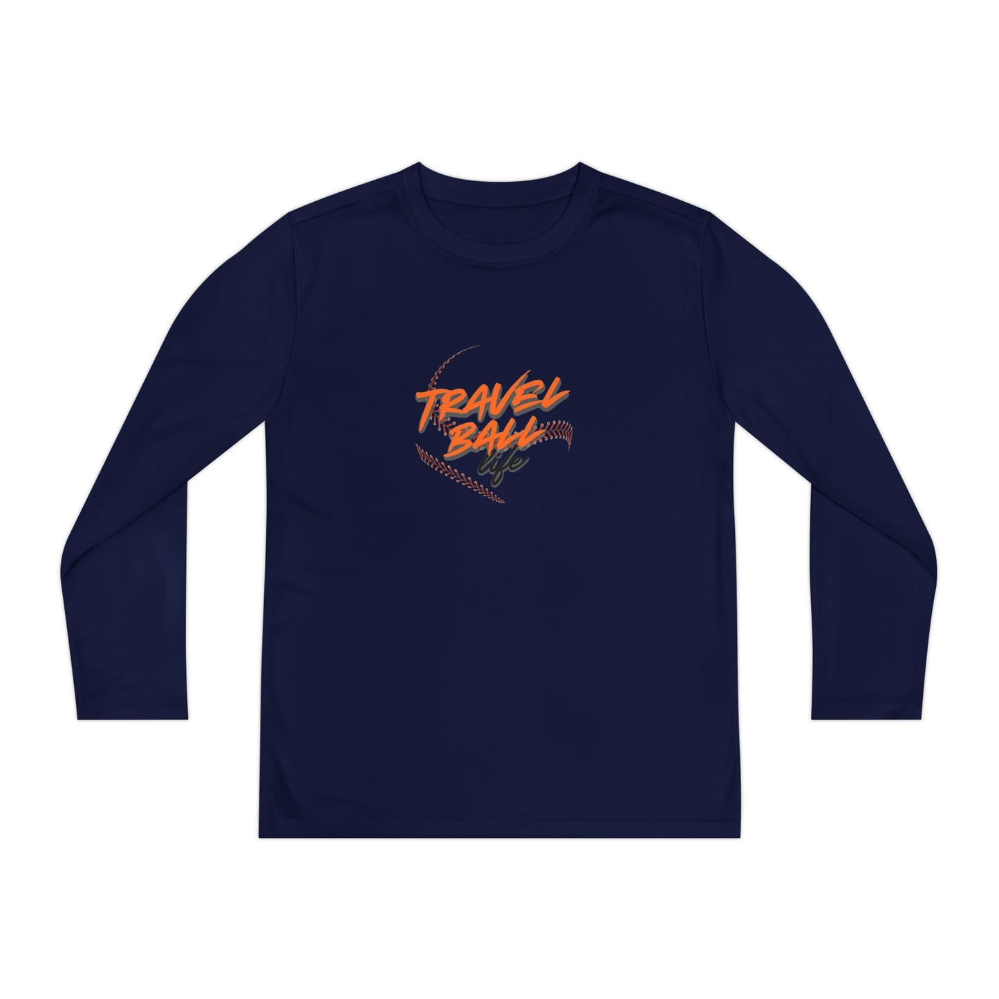 Travel Ball life long sleeve kids tee