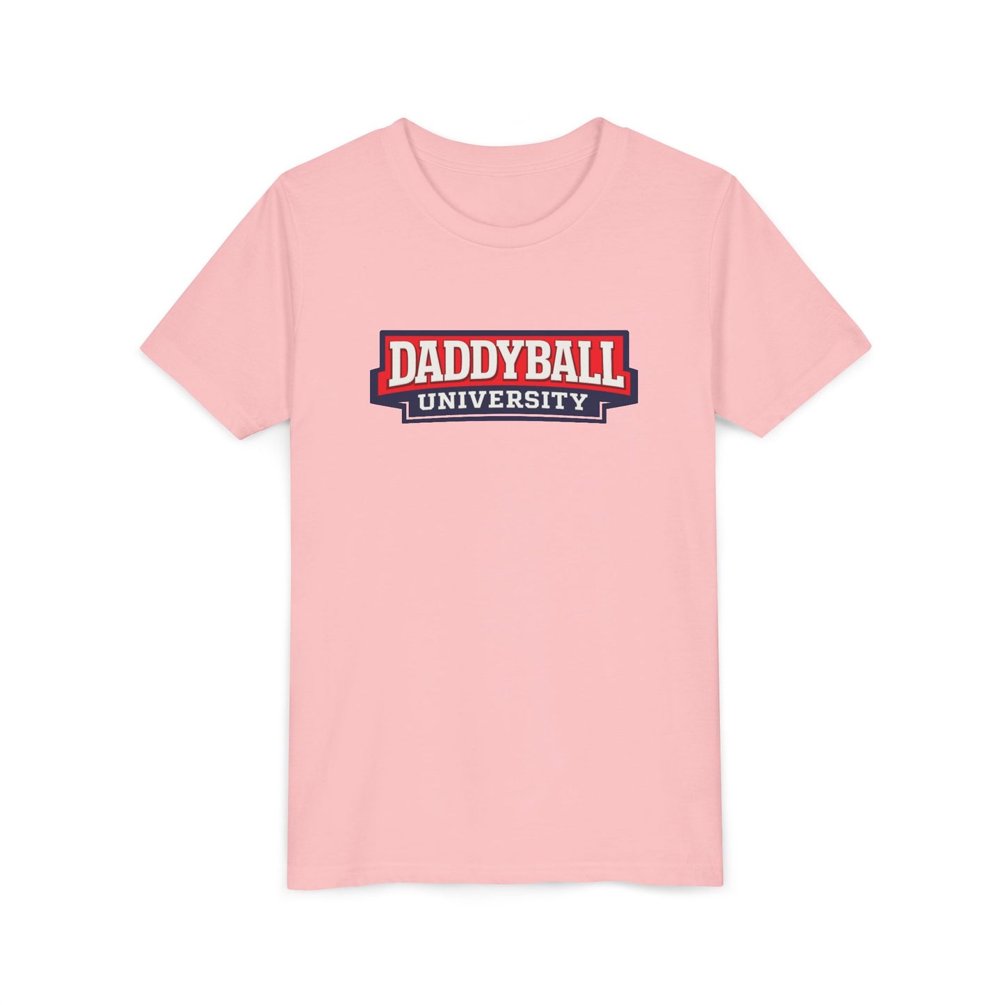 Daddyball University Youth Tee — Kids Sports Fan College Logo Shirt