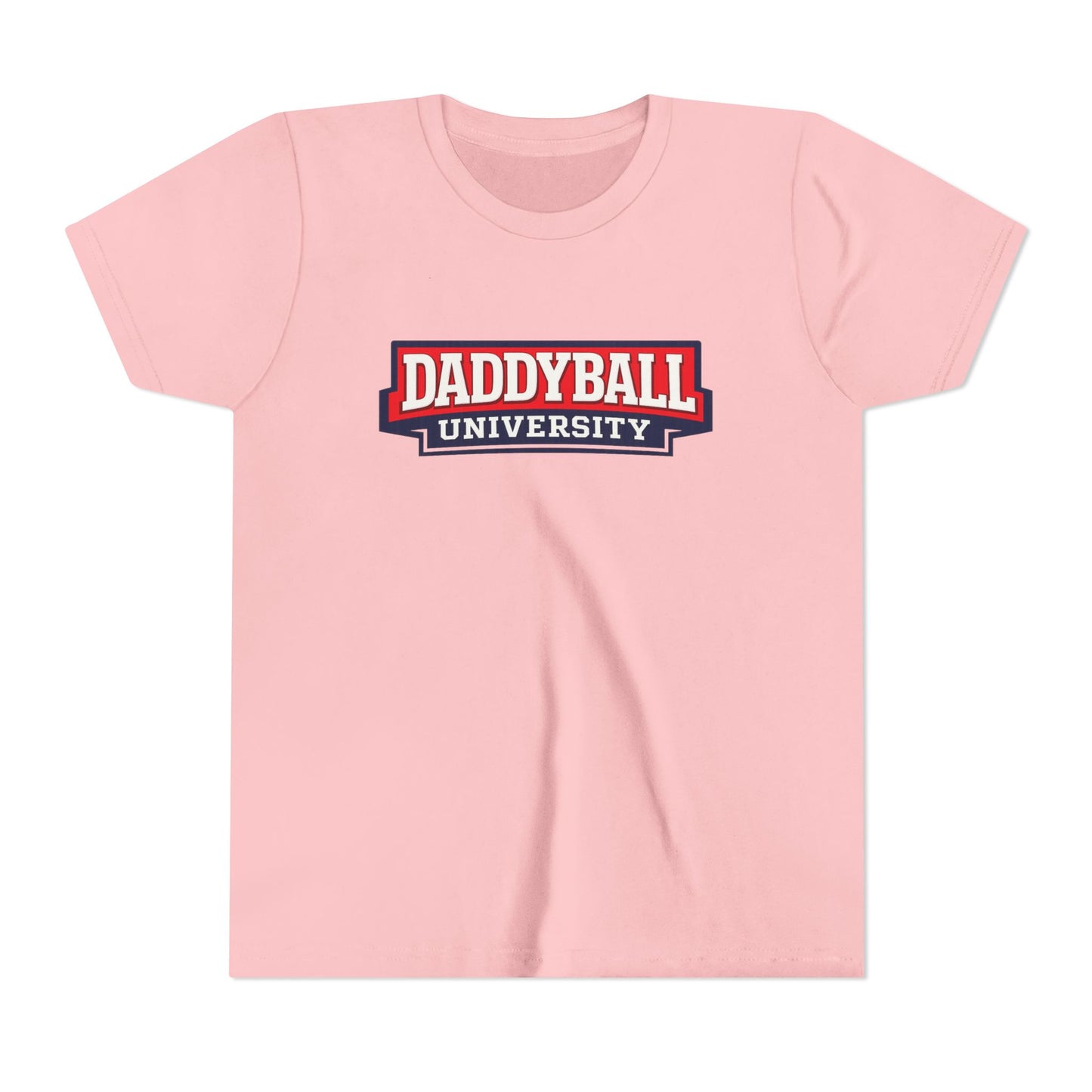 Daddyball University Youth Tee — Kids Sports Fan College Logo Shirt