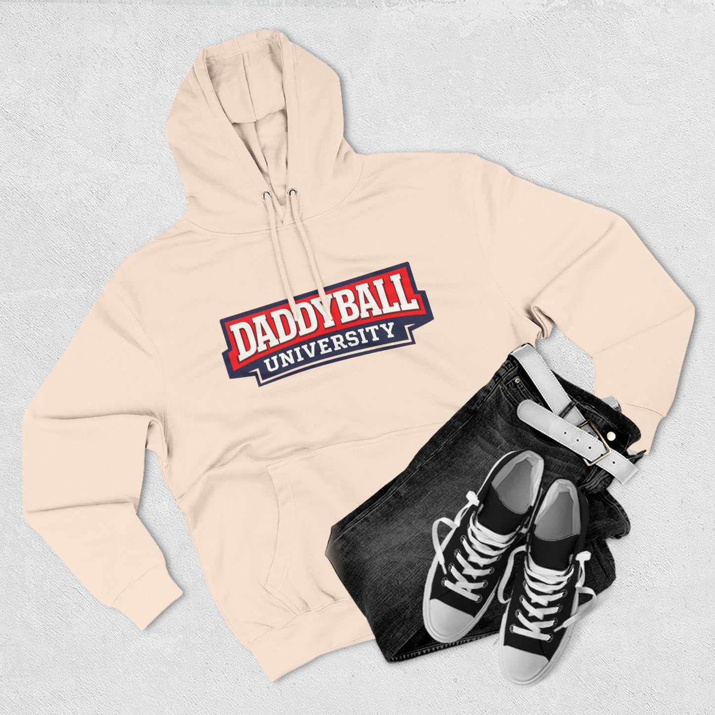 Daddyball University Hoodie — Collegiate Dad Sports Pullover