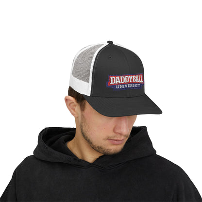 Daddyball University Trucker Cap - Vintage Collegiate Snapback Hat