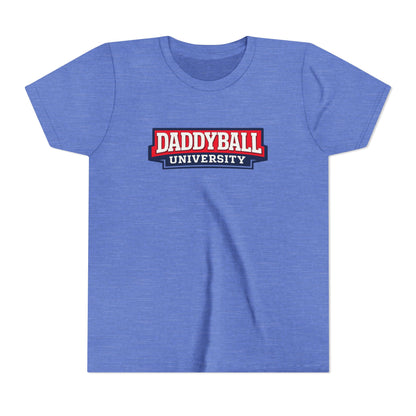 Daddyball University Youth Tee — Kids Sports Fan College Logo Shirt