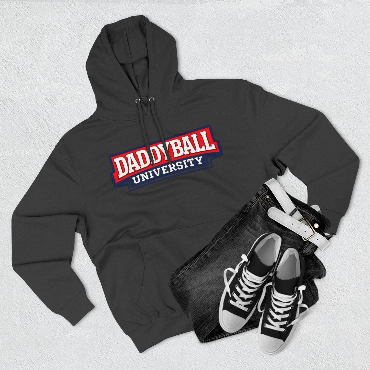 Daddyball University Hoodie — Collegiate Dad Sports Pullover