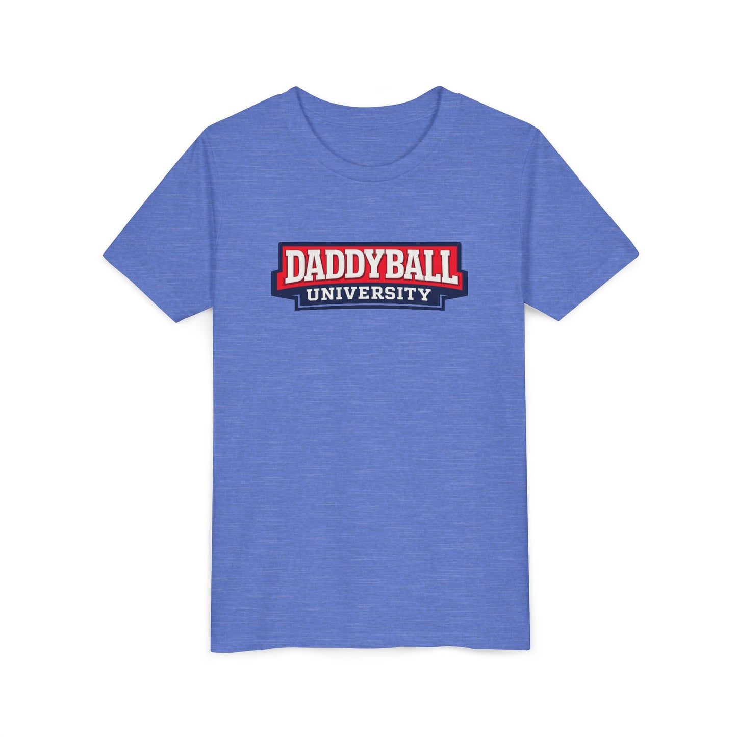 Daddyball University Youth Tee — Kids Sports Fan College Logo Shirt
