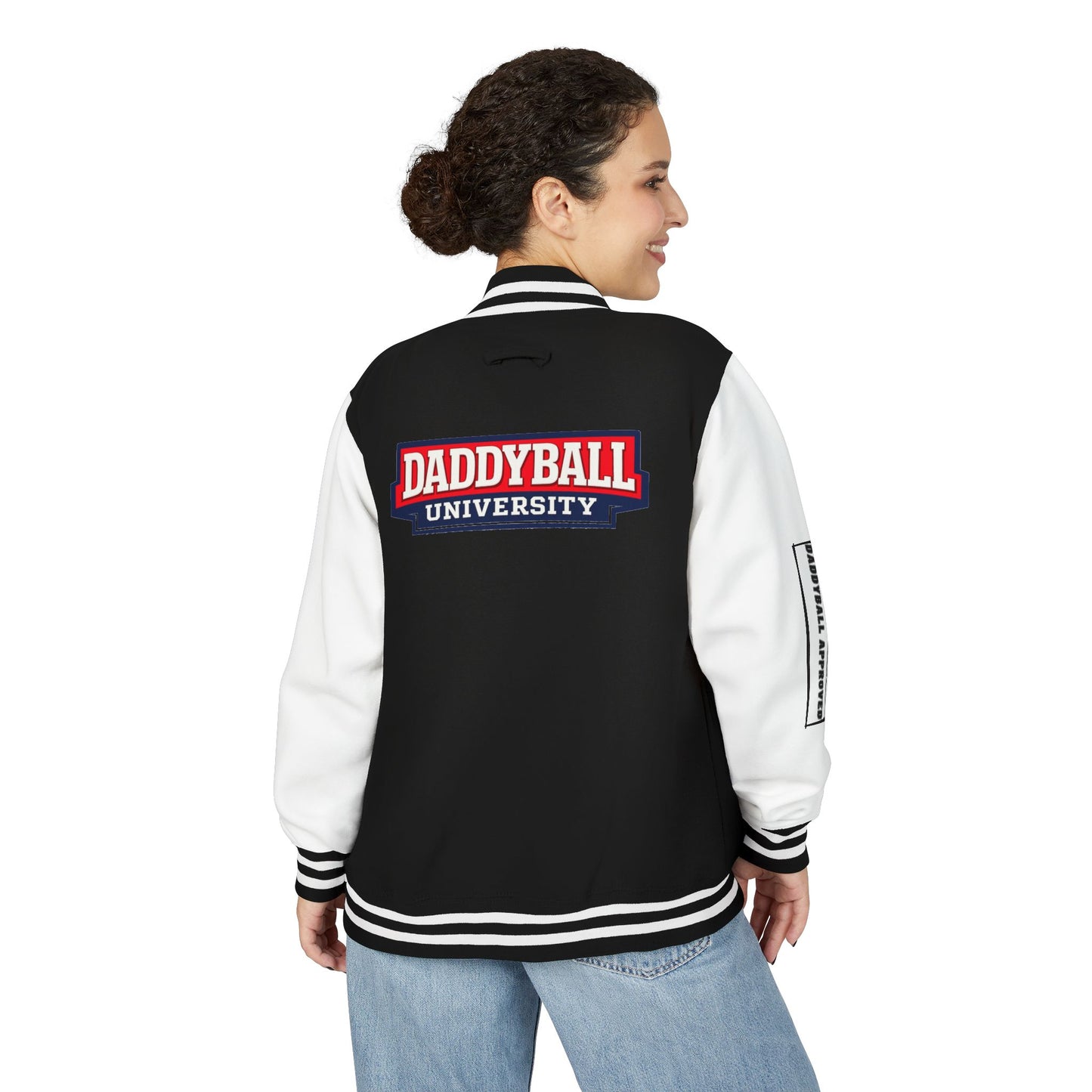 Letterman Jacket — "Daddyball University" Embroidered Varsity Jacket