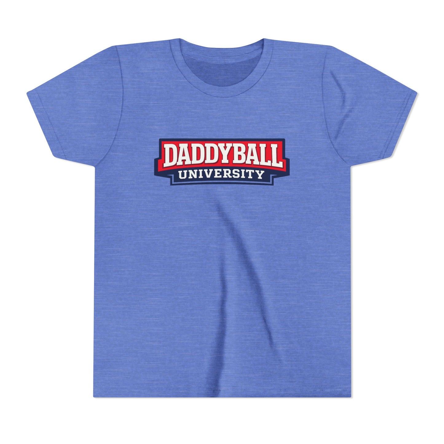 Daddyball University Youth Tee — Kids Sports Fan College Logo Shirt