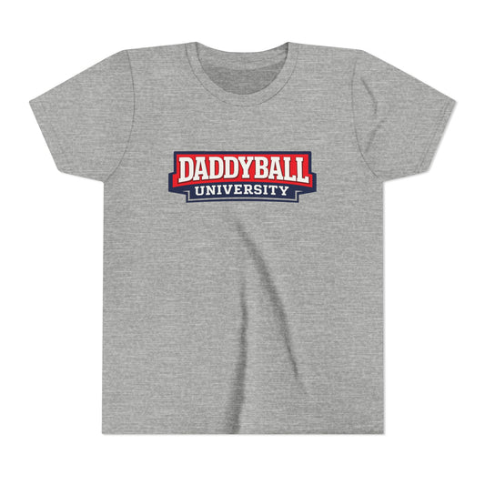 Daddyball University Youth Tee — Kids Sports Fan College Logo Shirt