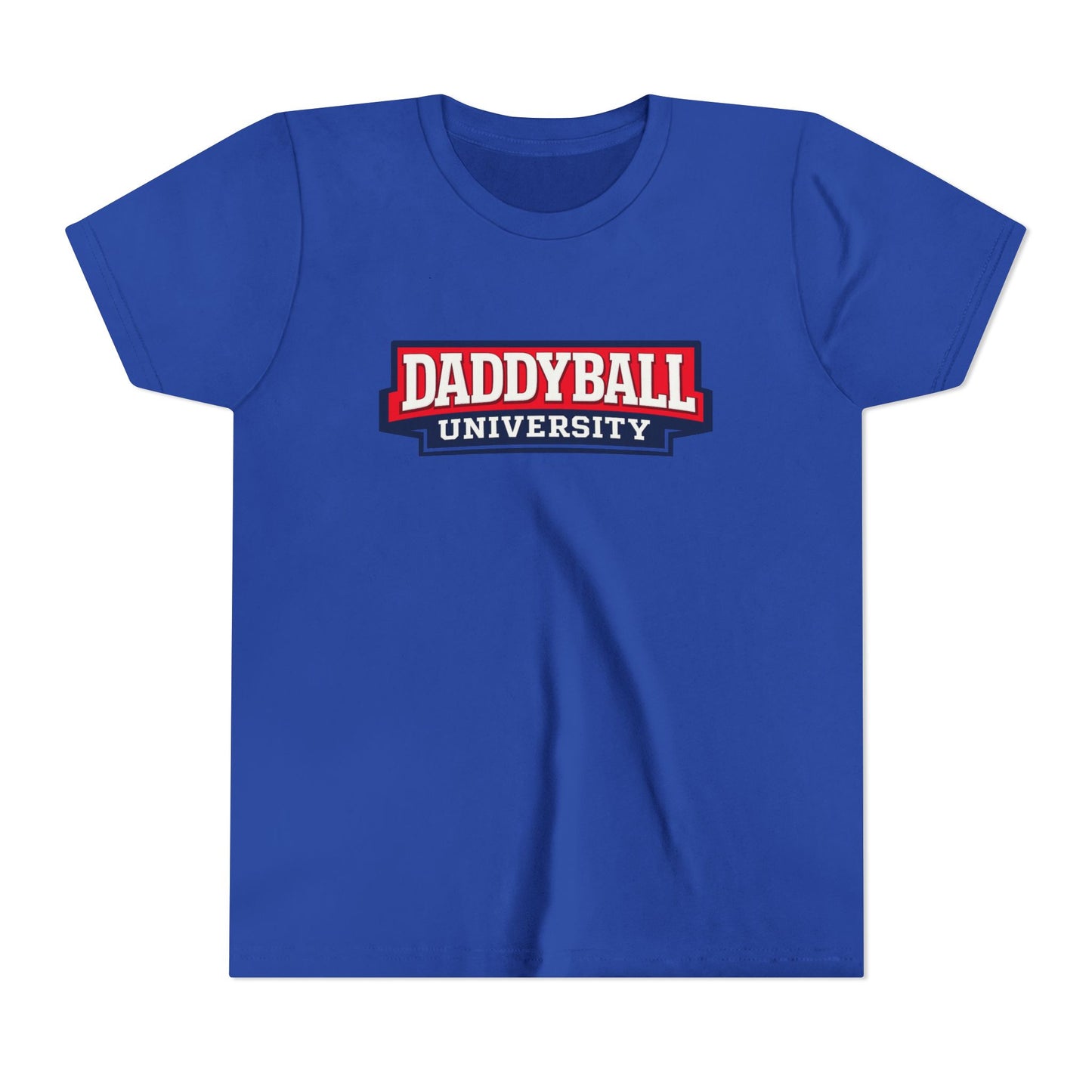 Daddyball University Youth Tee — Kids Sports Fan College Logo Shirt