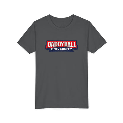 Daddyball University Youth Tee — Kids Sports Fan College Logo Shirt