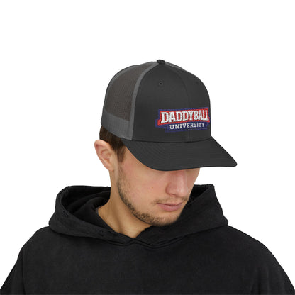 Daddyball University Trucker Cap - Vintage Collegiate Snapback Hat