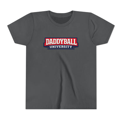 Daddyball University Youth Tee — Kids Sports Fan College Logo Shirt