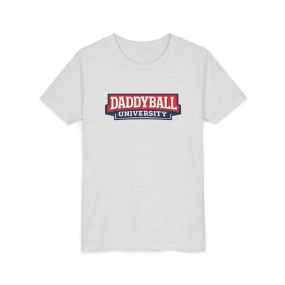 Daddyball University Youth Tee — Kids Sports Fan College Logo Shirt