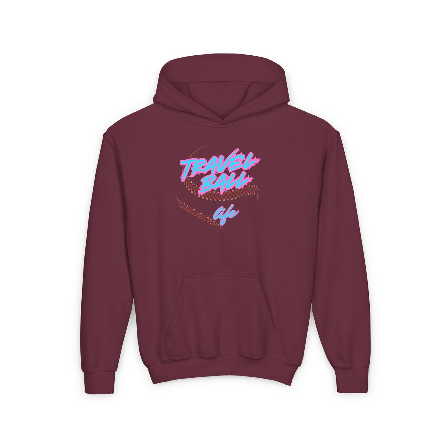 Blue/Pink Travel Ball Life Youth Hoodie