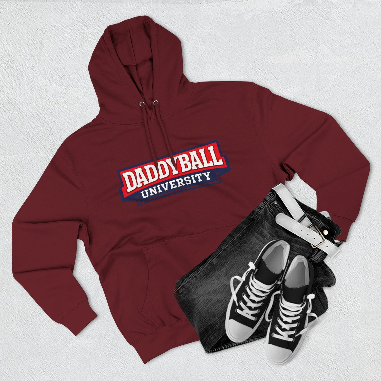 Daddyball University Hoodie — Collegiate Dad Sports Pullover