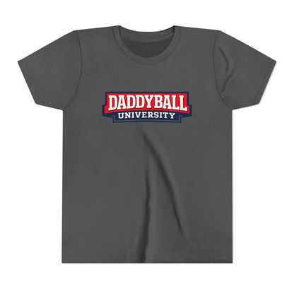 Daddyball University Youth Tee — Kids Sports Fan College Logo Shirt