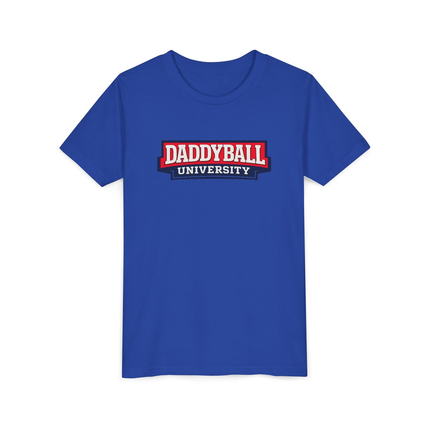 Daddyball University Youth Tee — Kids Sports Fan College Logo Shirt