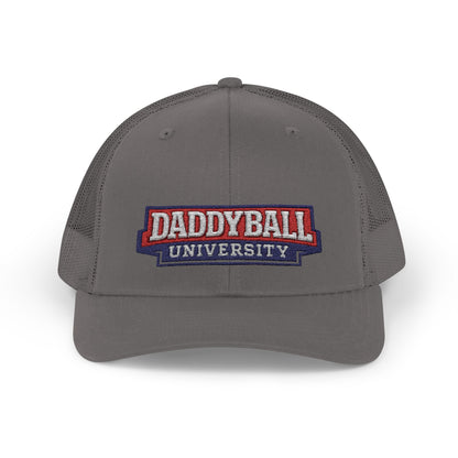 Daddyball University Trucker Cap - Vintage Collegiate Snapback Hat