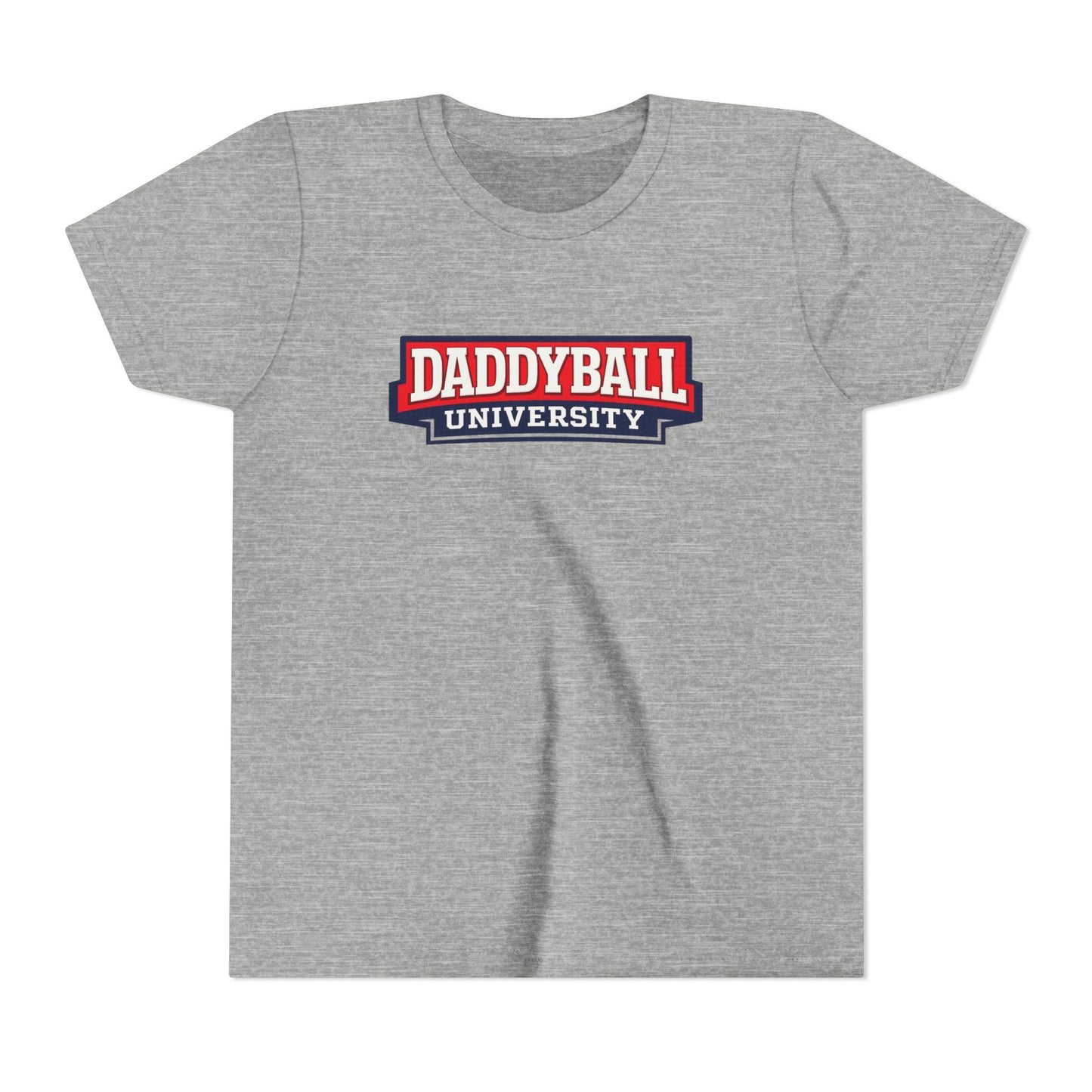 Daddyball University Youth Tee — Kids Sports Fan College Logo Shirt