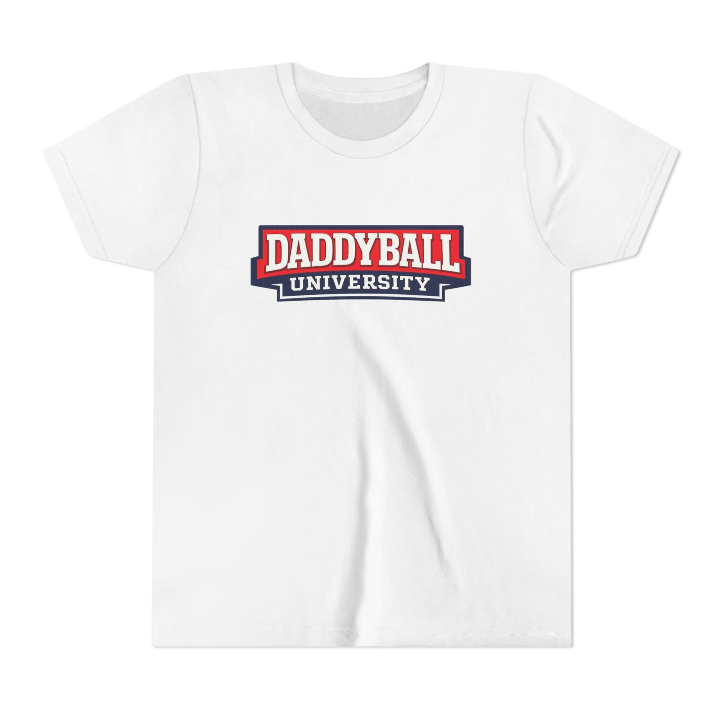 Daddyball University Youth Tee — Kids Sports Fan College Logo Shirt