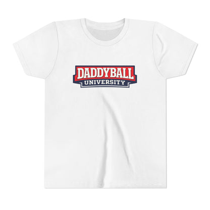 Daddyball University Youth Tee — Kids Sports Fan College Logo Shirt