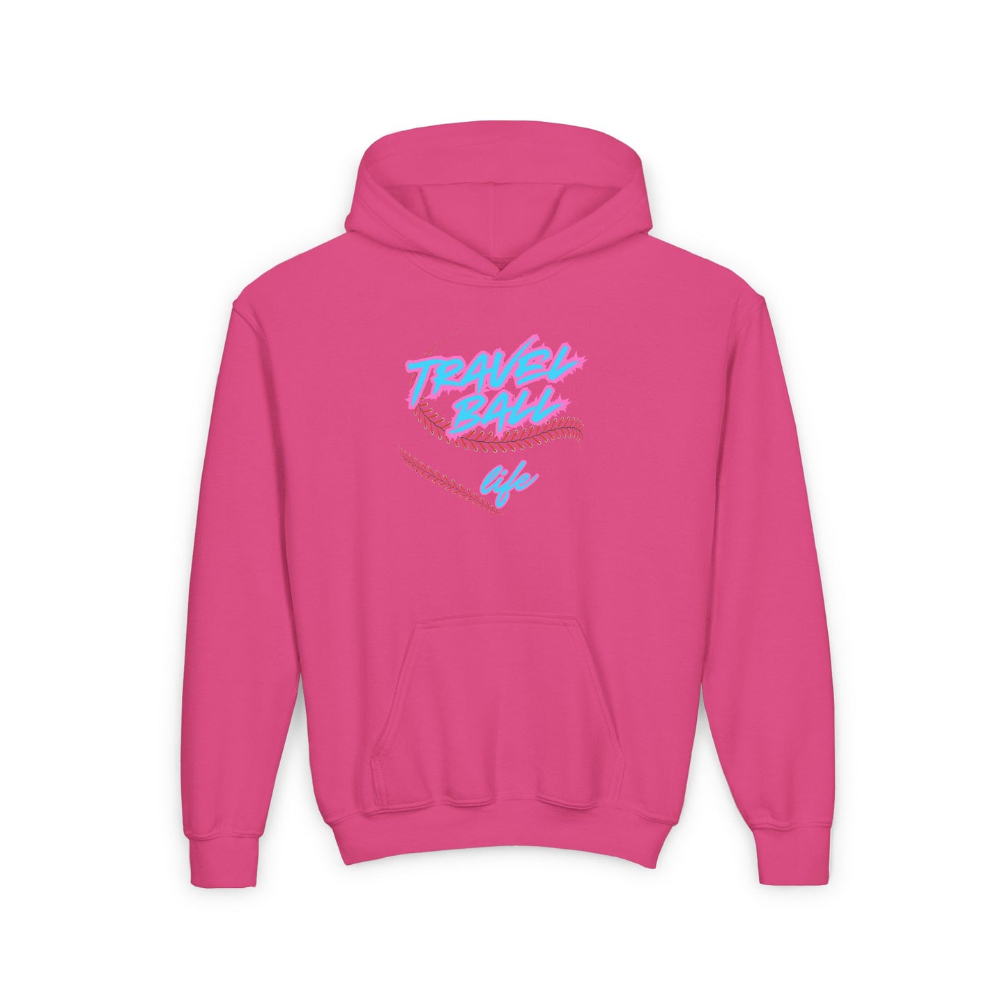 Blue/Pink Travel Ball Life Youth Hoodie