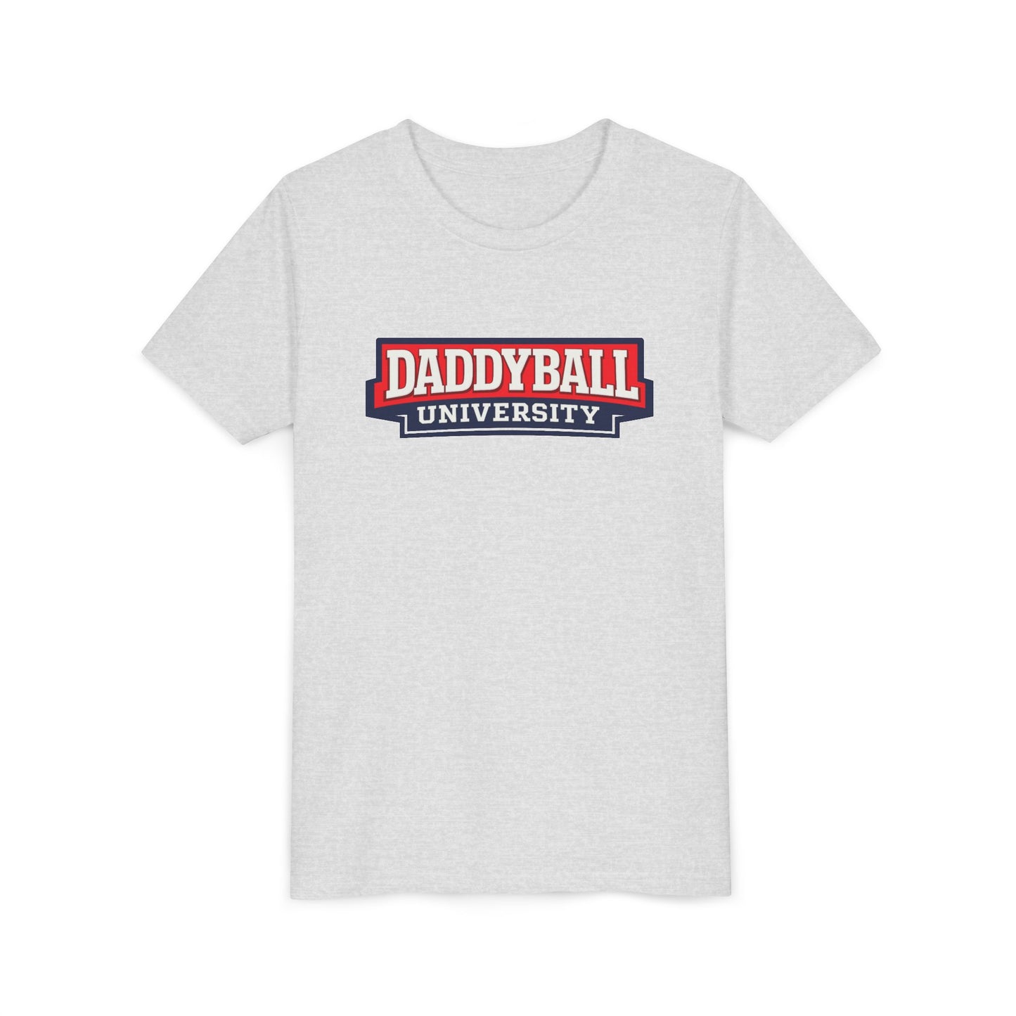 Daddyball University Youth Tee — Kids Sports Fan College Logo Shirt