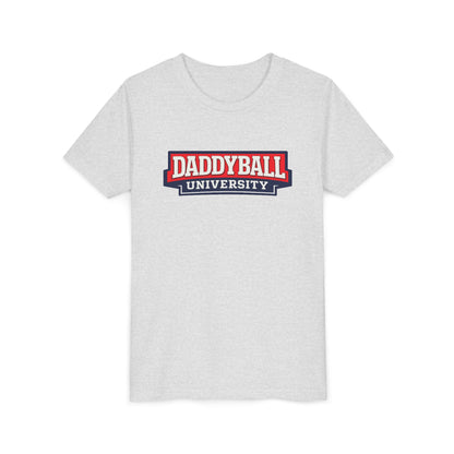 Daddyball University Youth Tee — Kids Sports Fan College Logo Shirt
