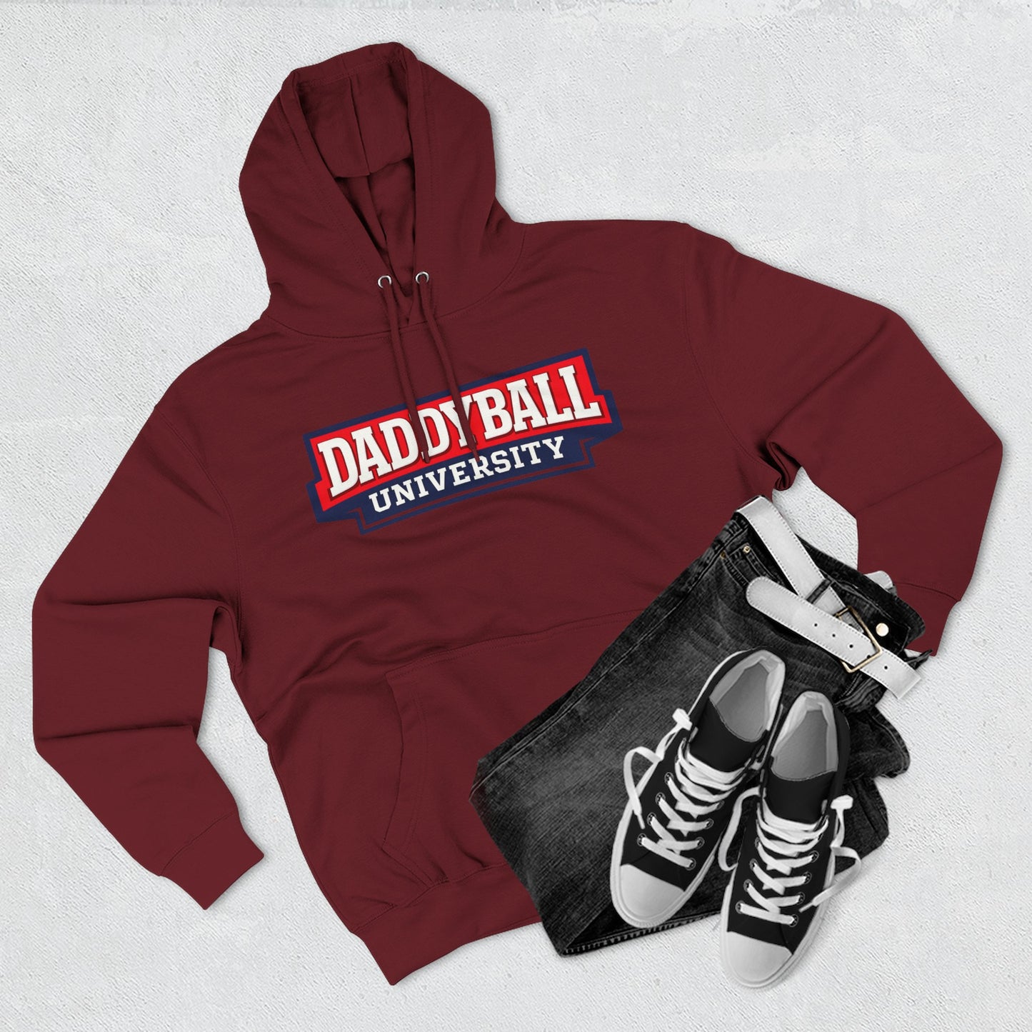 Daddyball University Hoodie — Collegiate Dad Sports Pullover