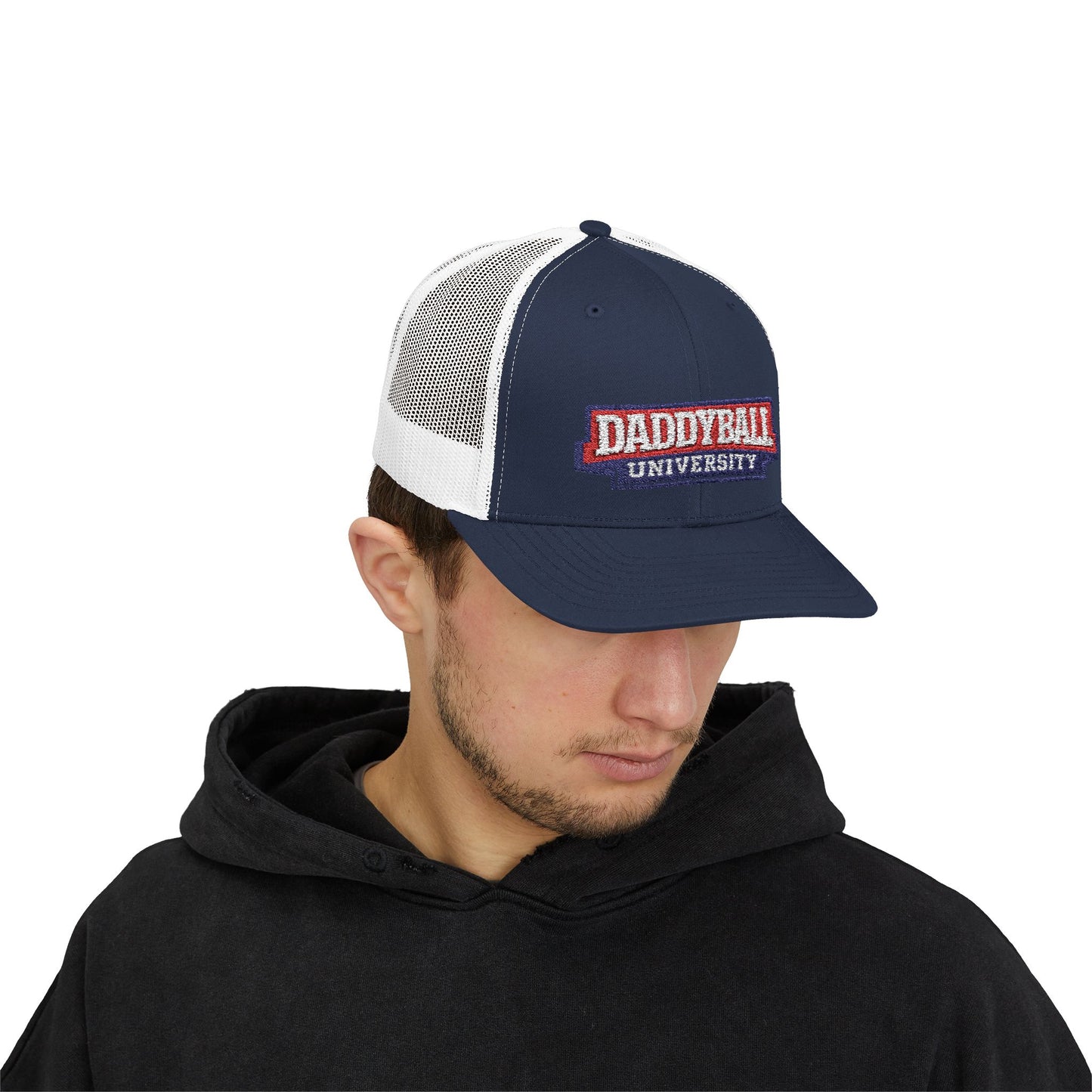 Daddyball University Trucker Cap - Vintage Collegiate Snapback Hat