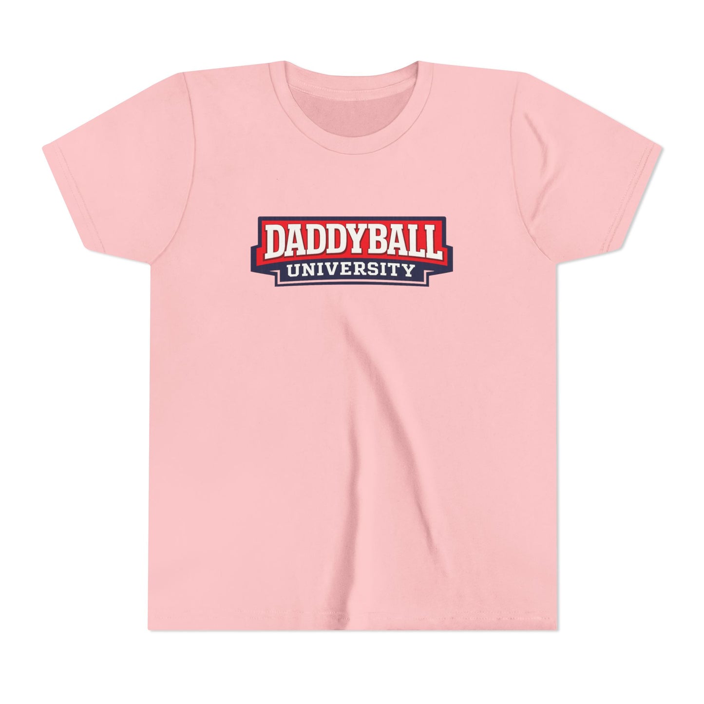 Daddyball University Youth Tee — Kids Sports Fan College Logo Shirt