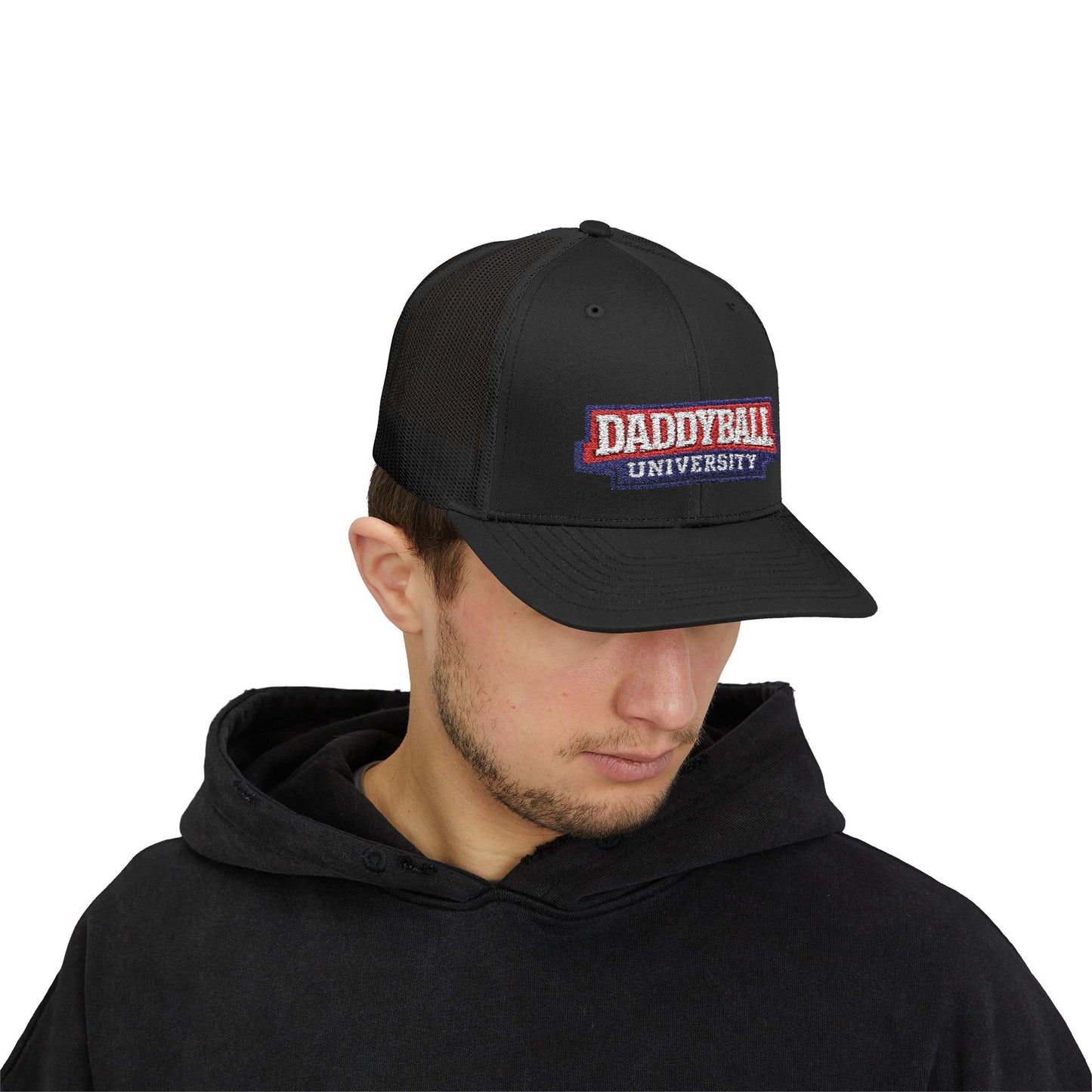 Daddyball University Trucker Cap - Vintage Collegiate Snapback Hat