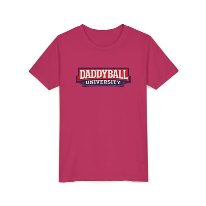 Daddyball University Youth Tee — Kids Sports Fan College Logo Shirt