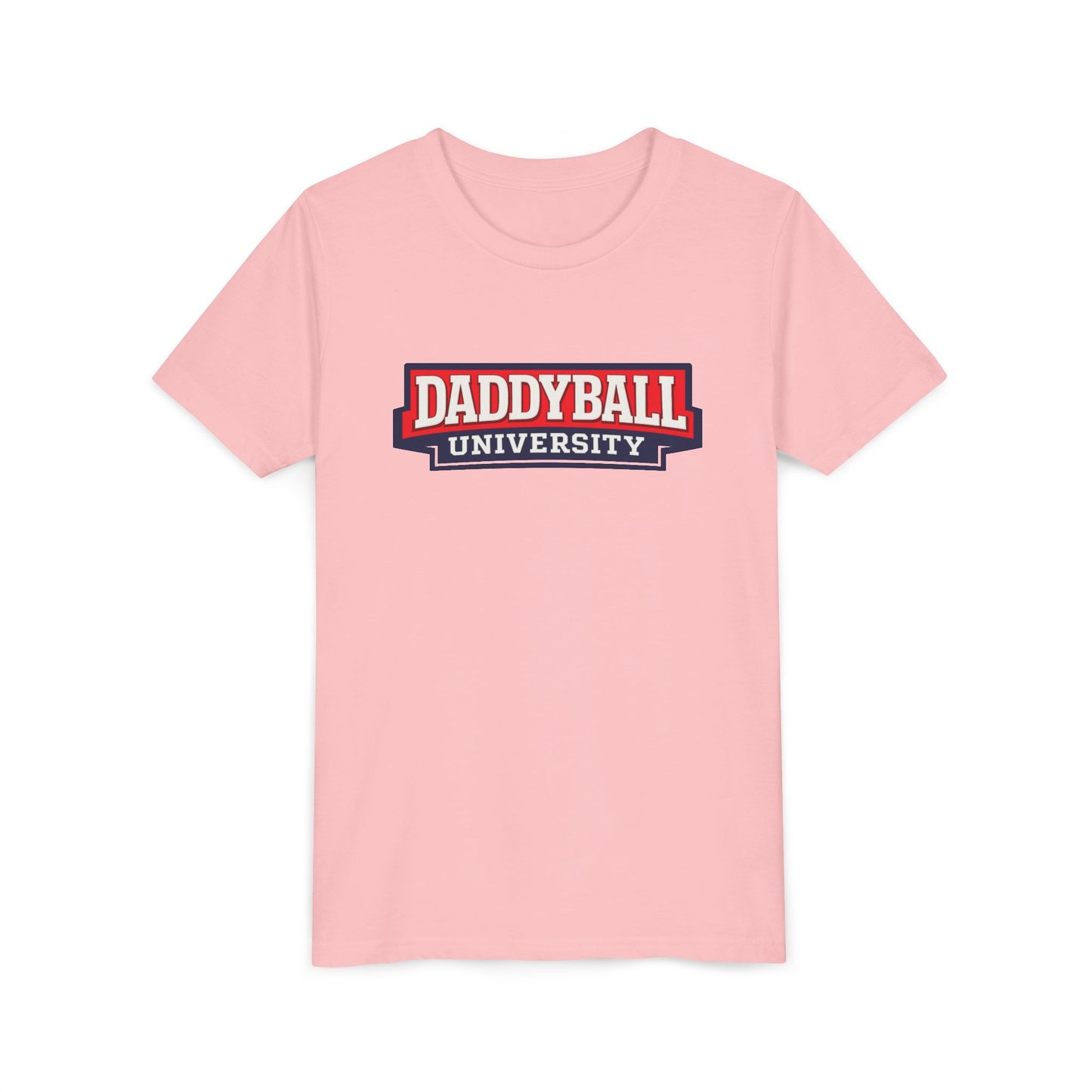 Daddyball University Youth Tee — Kids Sports Fan College Logo Shirt