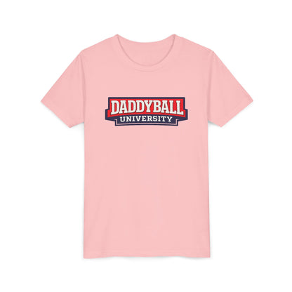 Daddyball University Youth Tee — Kids Sports Fan College Logo Shirt